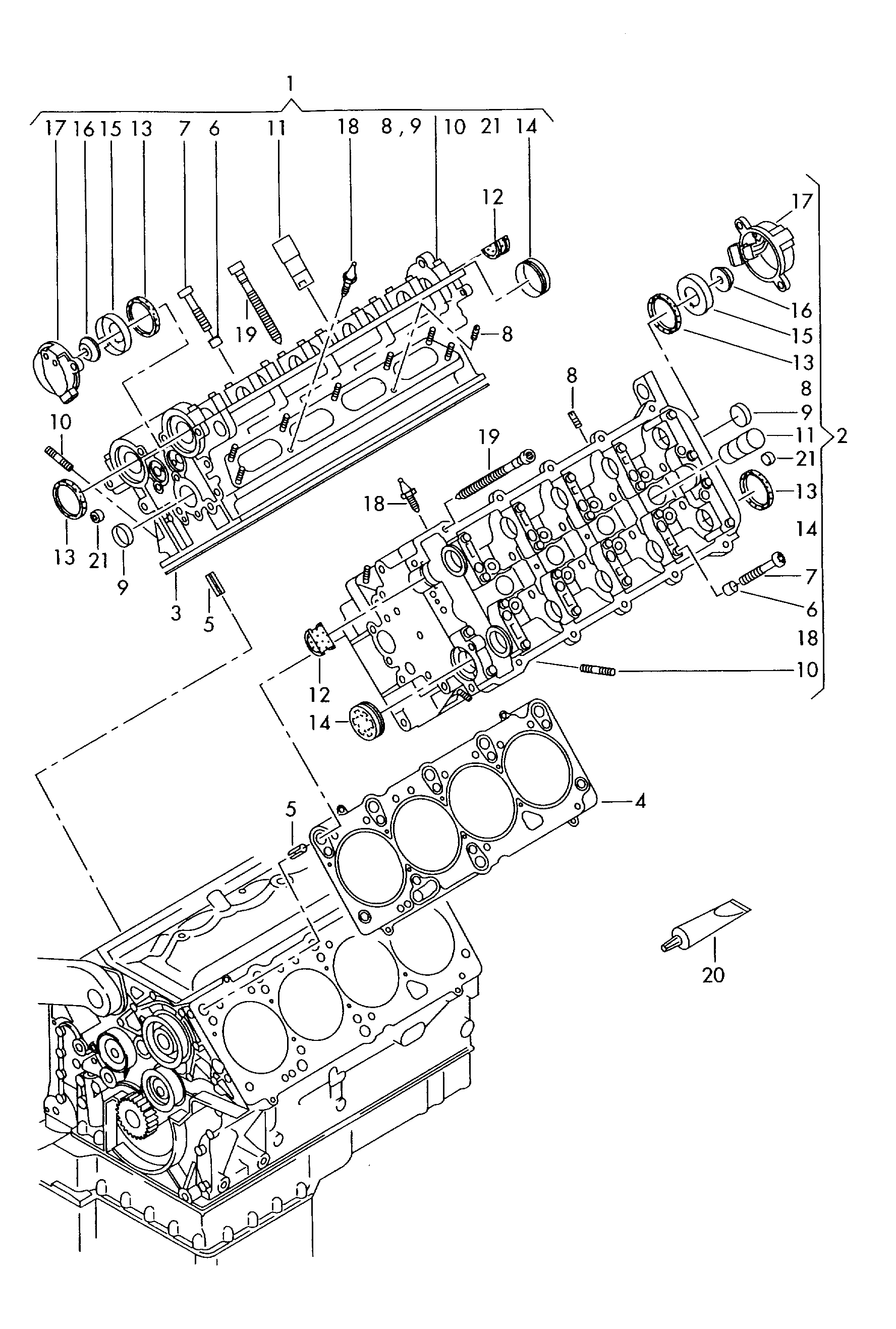 Touareg 2003 2005 Cylinder Head ETKA VPC Online Touareg 2003 2005 Cylinder Head ETKA VPC Online