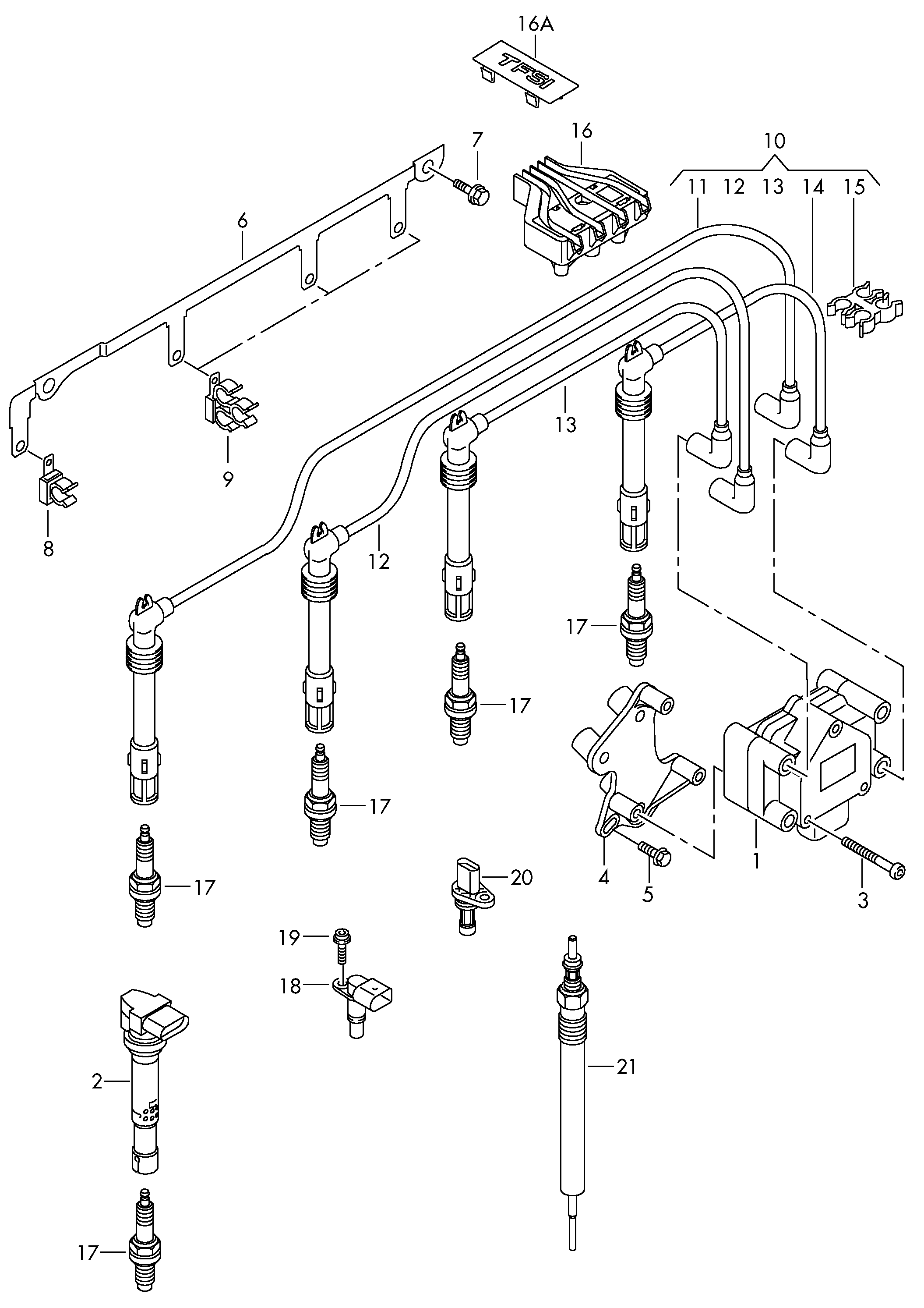 A3 S3 Sportb Lim qu 2009 2013 Ignition Lead Spark Plug A3 S3 Sportb Lim qu 2009 2013 Ignition Lead Spark Plug